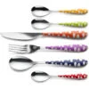 - pintinox "bollicine" set 24 pcs stainless steel w/ abs handle orange colour