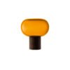 - lsa "oblate vase" amber / walnut d: 19. 5cm