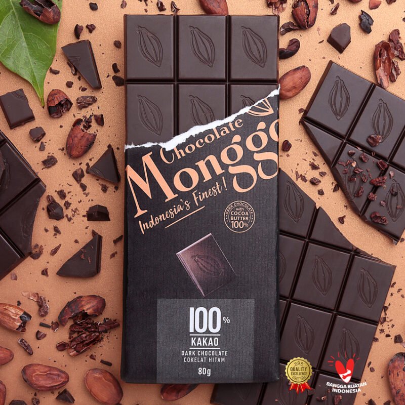 Dark chocolate tablet - monggo dark 100% chocolate tablet (80g)