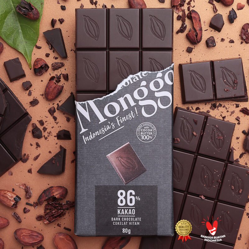 Dark chocolate tablet - monggo dark 86% chocolate tablet (80g)
