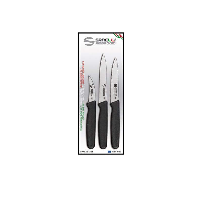 - ambrogio sanelli blister pack with 3 pieces paring knives