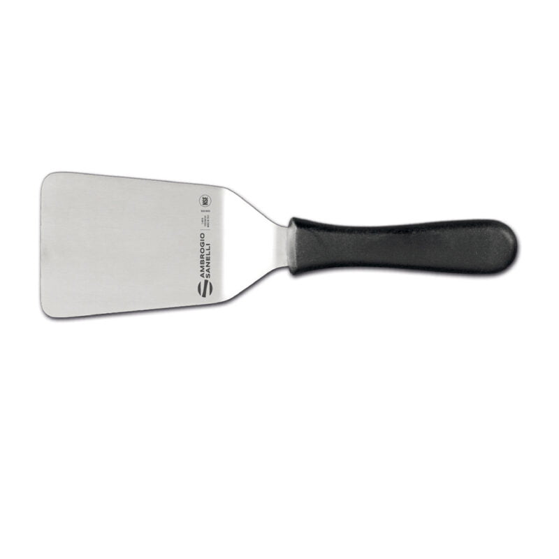 - ambrogio sanelli "multi-purpose turner" black handle stainless steel size: 12 x 8 cm