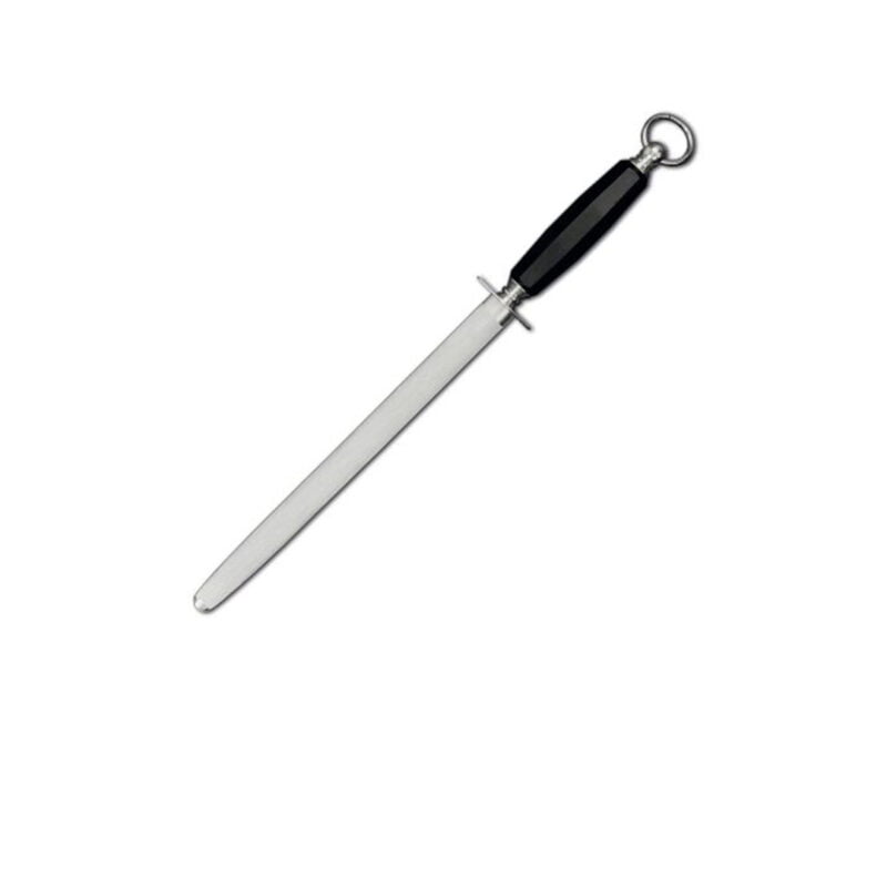 - ambrogio sanelli "sharpening steel" oval black tpe handle diameter: 27. 5 cm