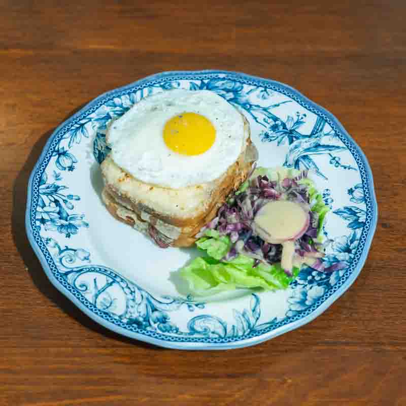 - croque madame smoked beef
