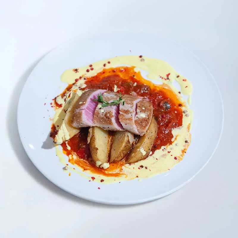 - seared fresh tuna